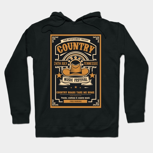 Country Music Hoodie by Genuine Vintage